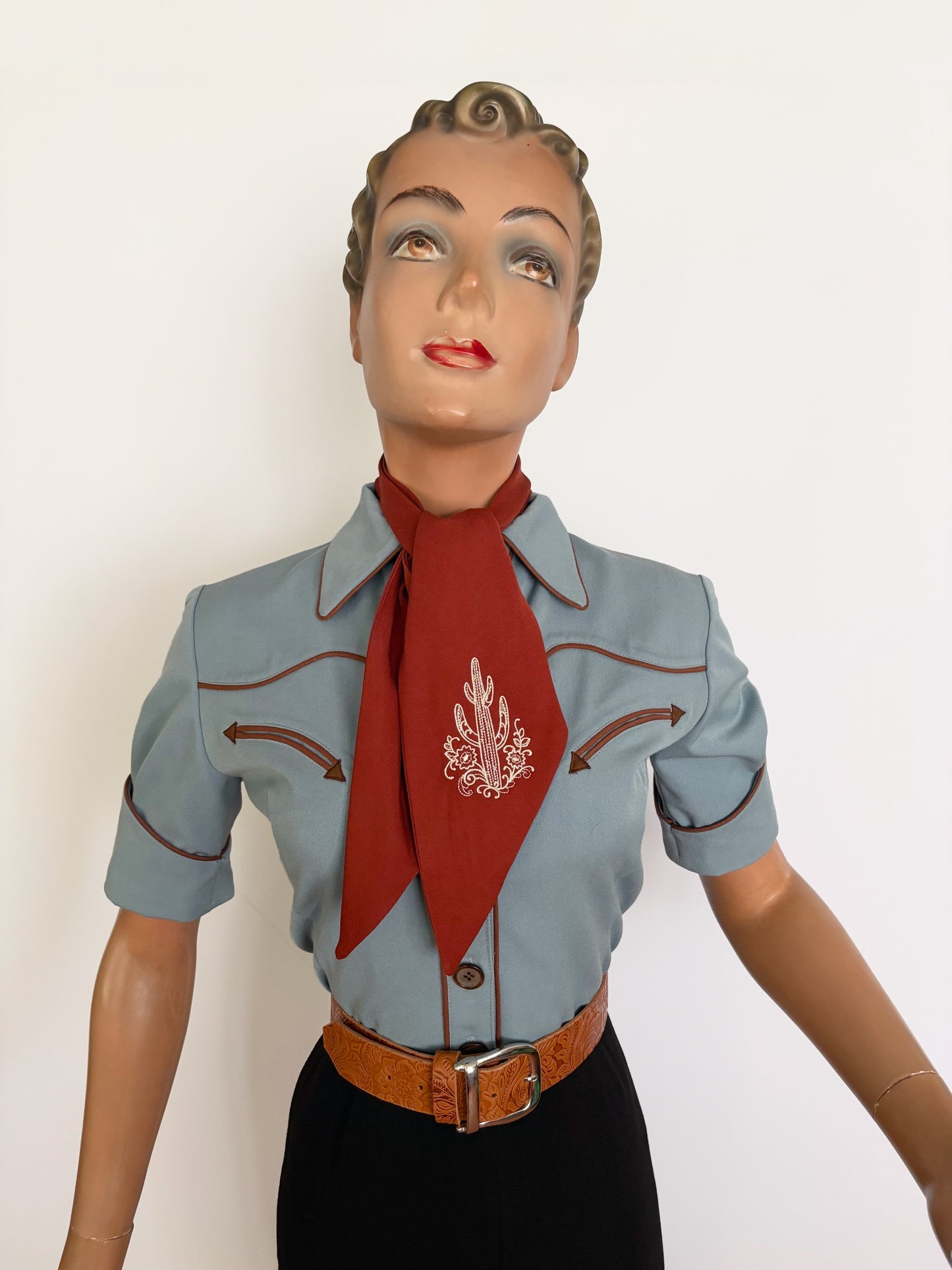 Western Style Embroidered Scarf