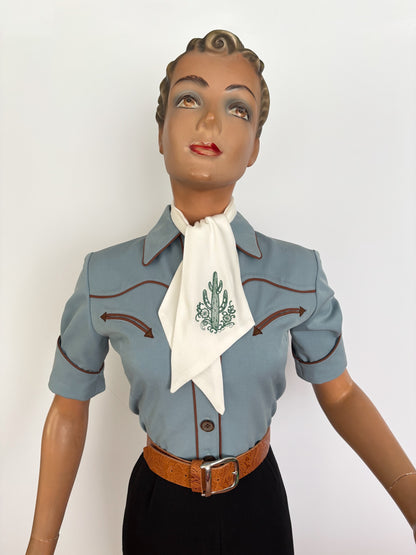 Western Style Embroidered Scarf