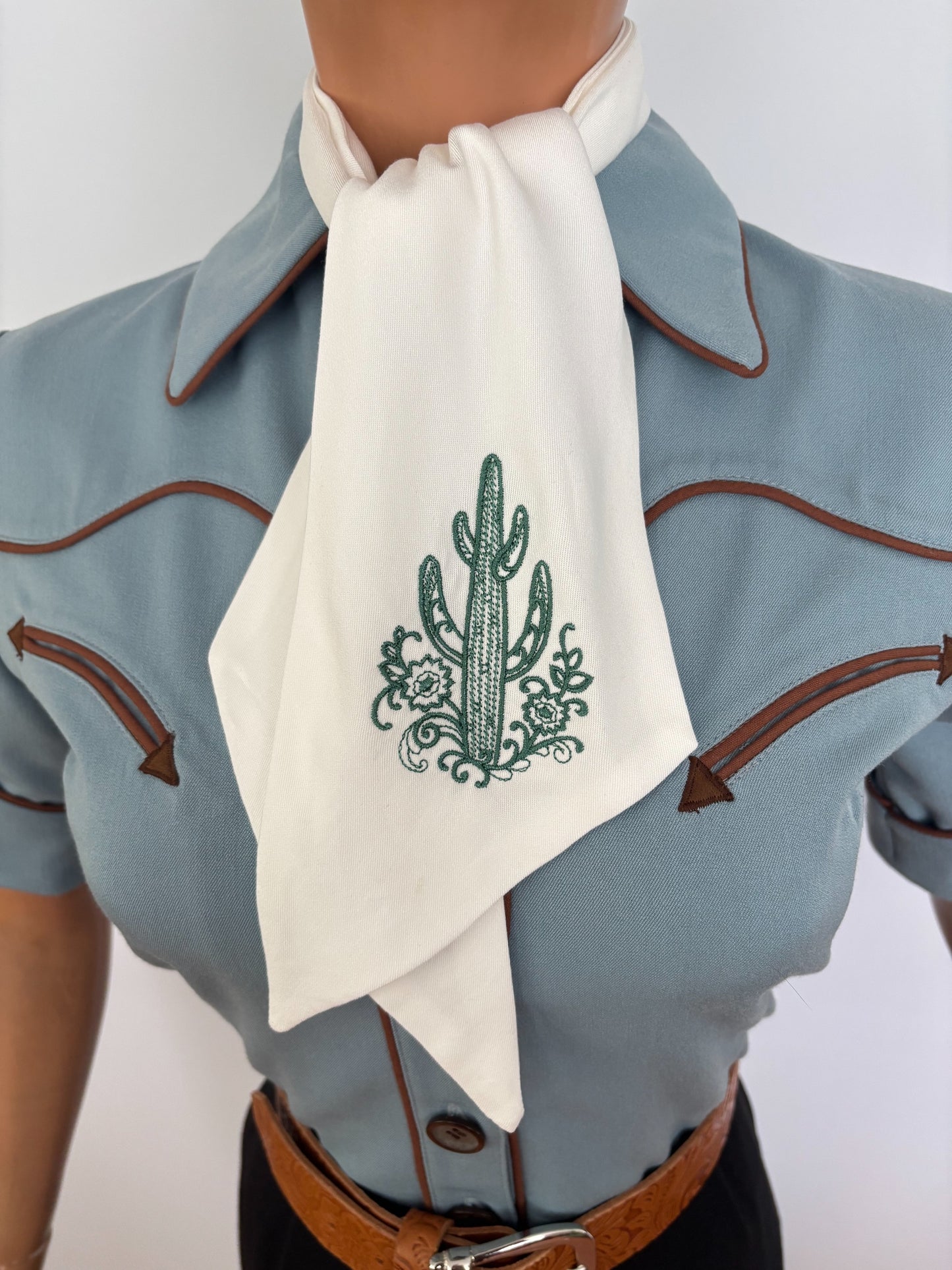 Western Style Embroidered Scarf