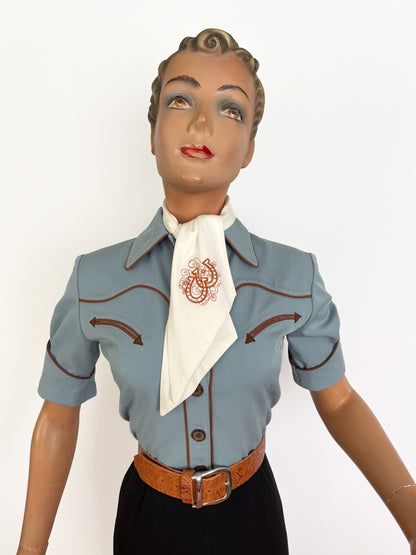Western Style Embroidered Scarf