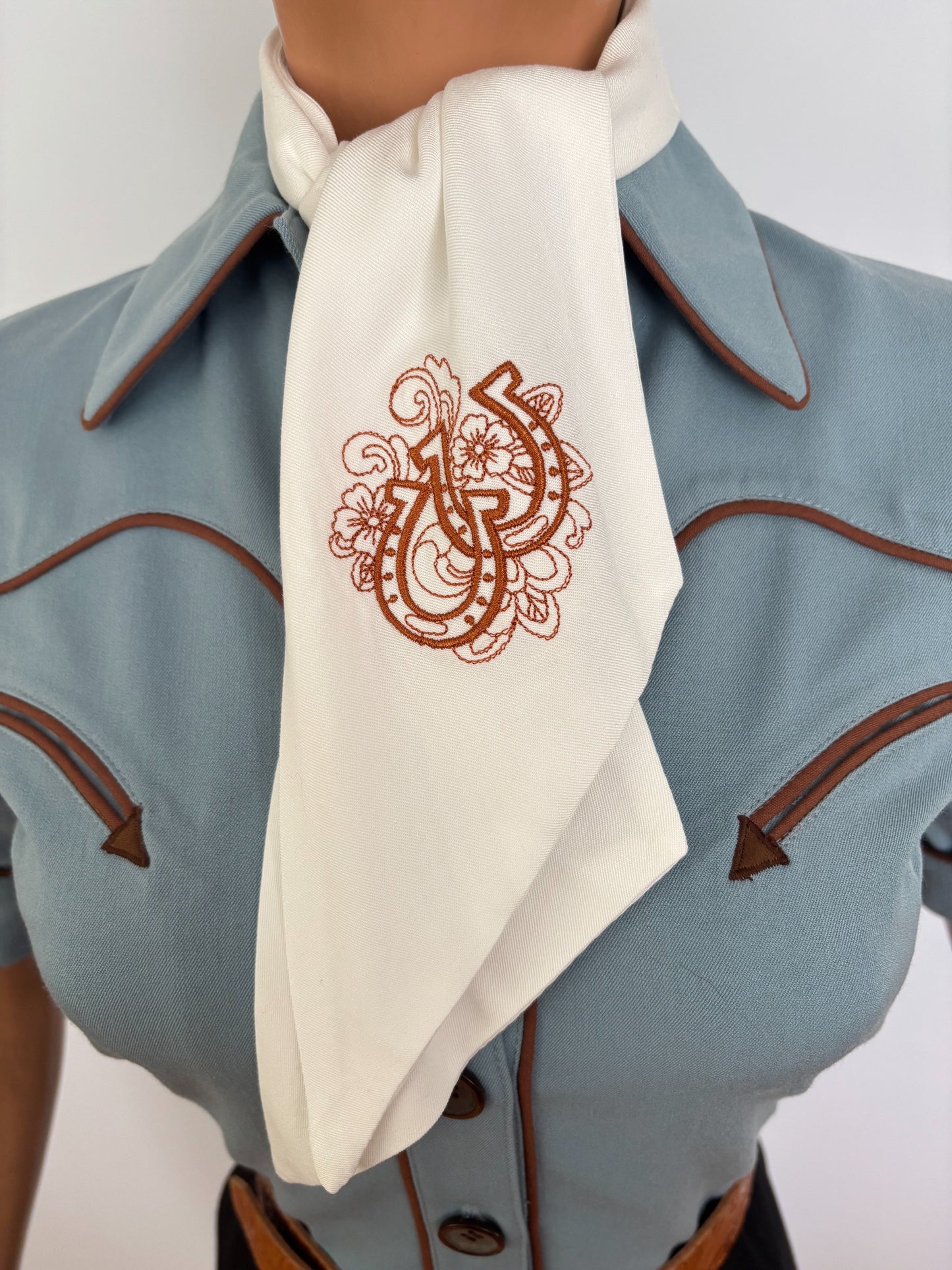 Western Style Embroidered Scarf