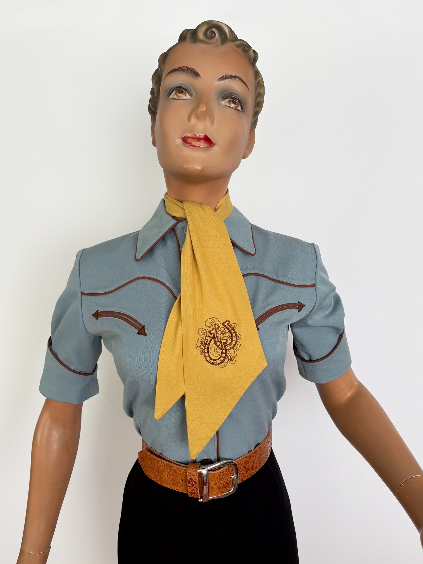 Western Style Embroidered Scarf