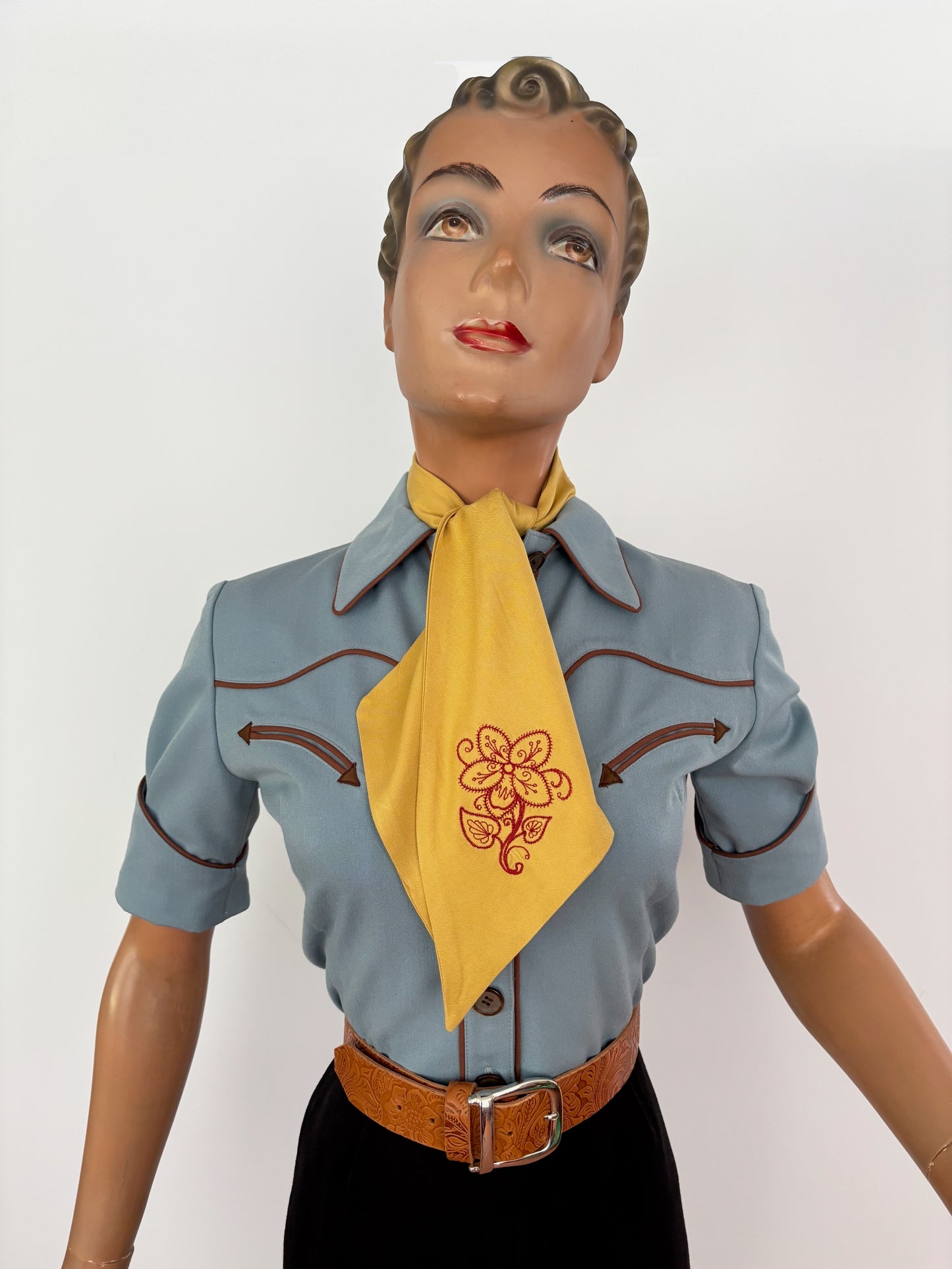 Western Style Embroidered Scarf