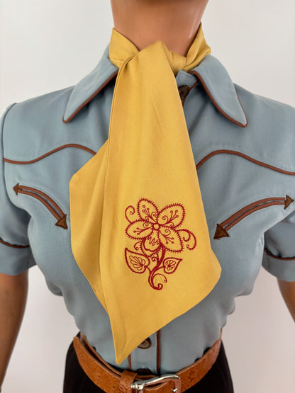 Western Style Embroidered Scarf