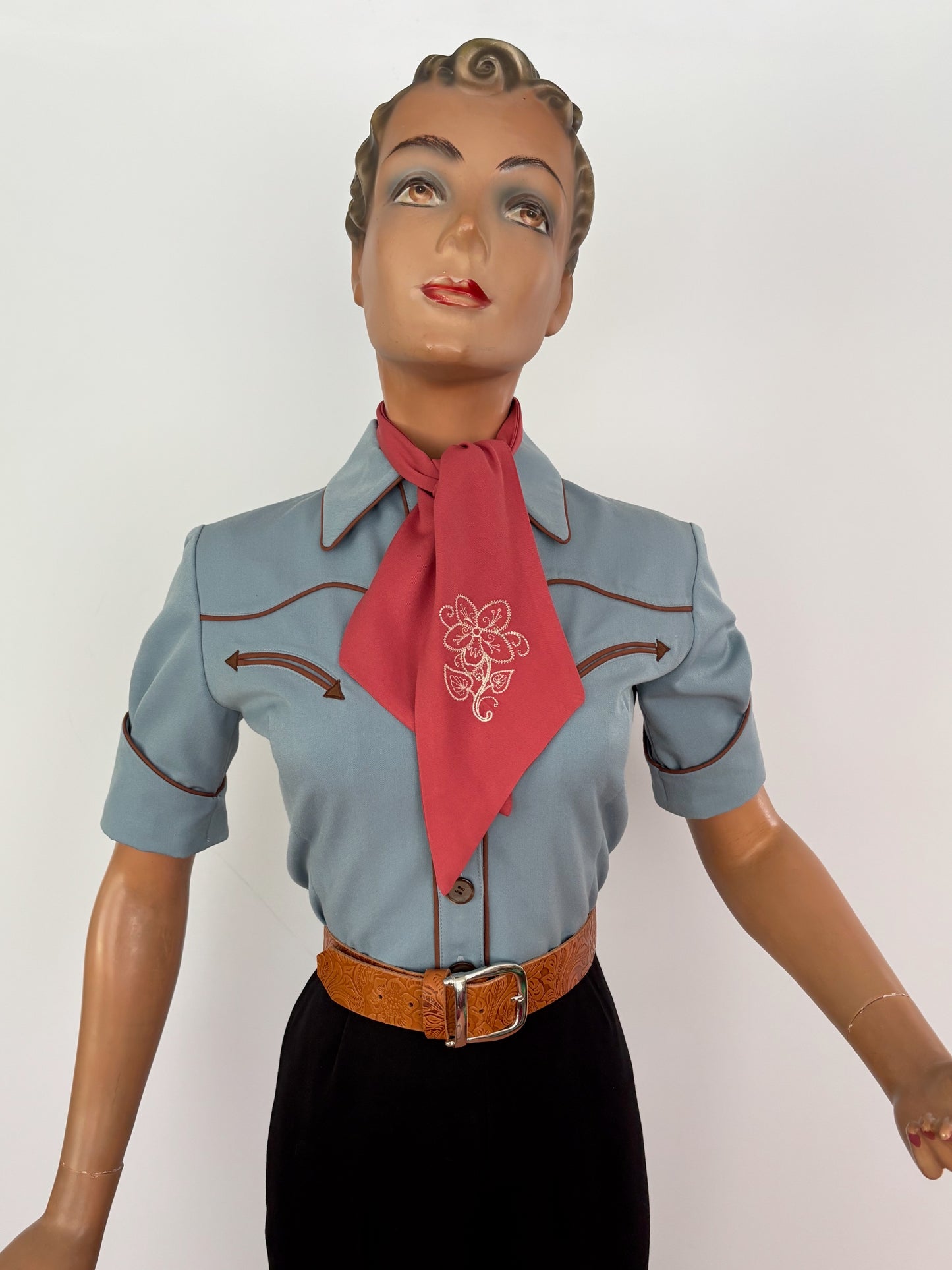 Western Style Embroidered Scarf