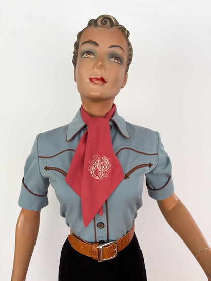 Western Style Embroidered Scarf