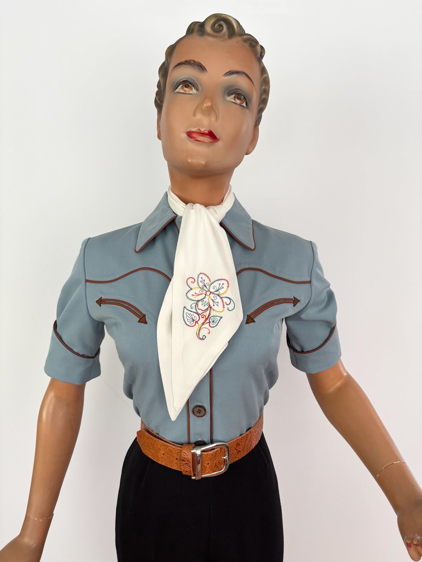 Western Style Embroidered Scarf