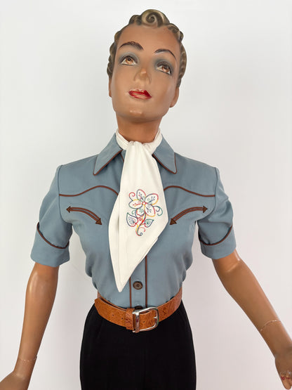 Western Style Embroidered Scarf