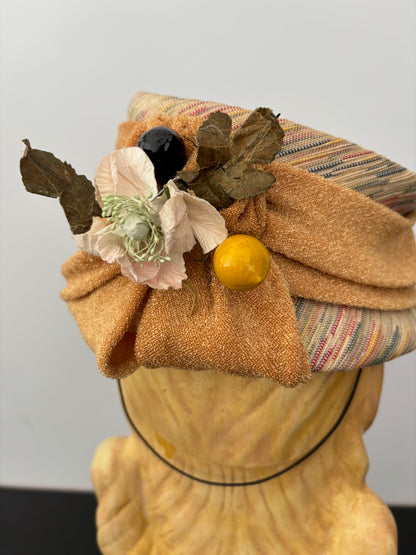 1950s Fruit And Flower Tilt Hat