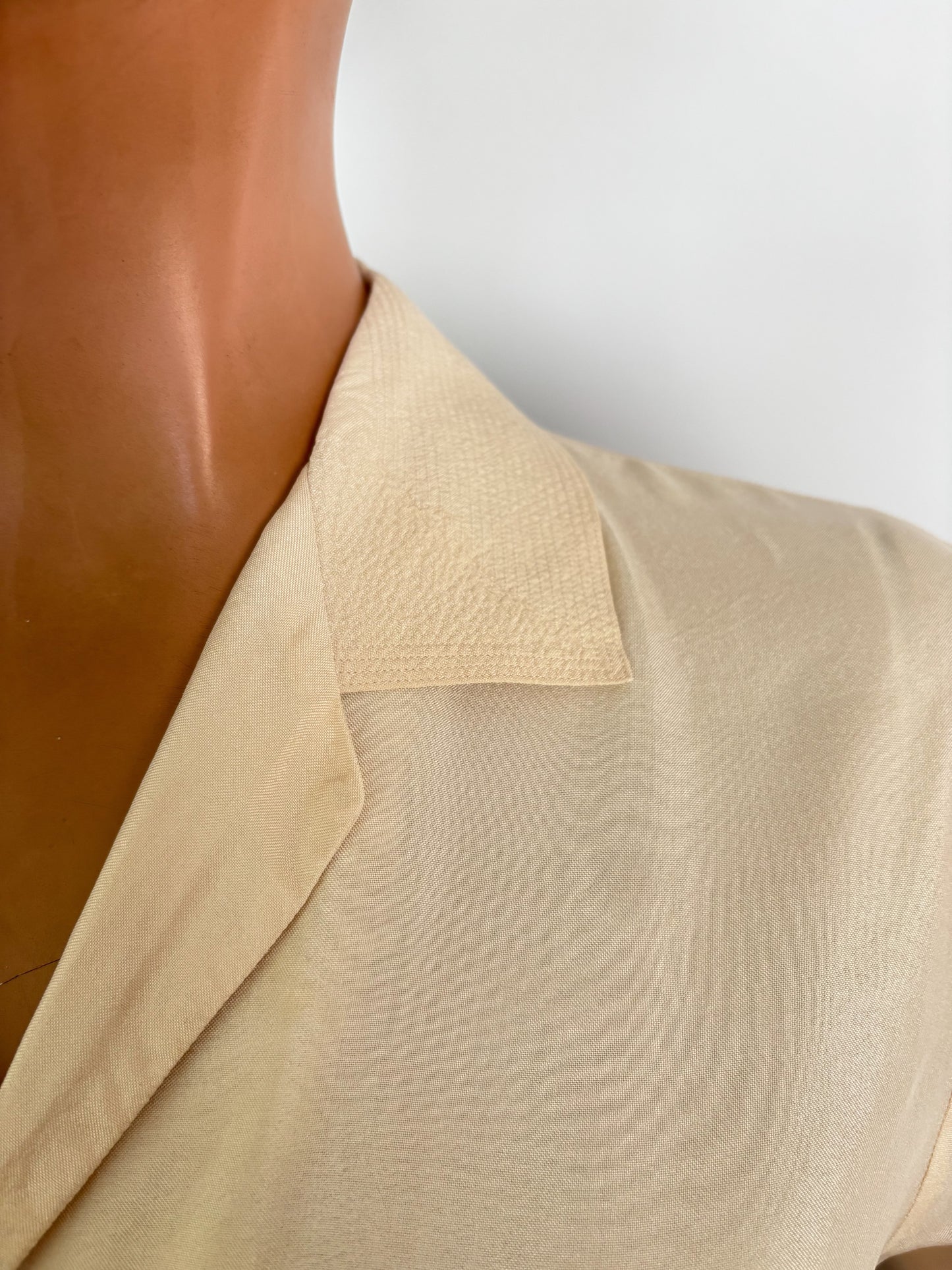 1950s Off White Silk Blouse | L