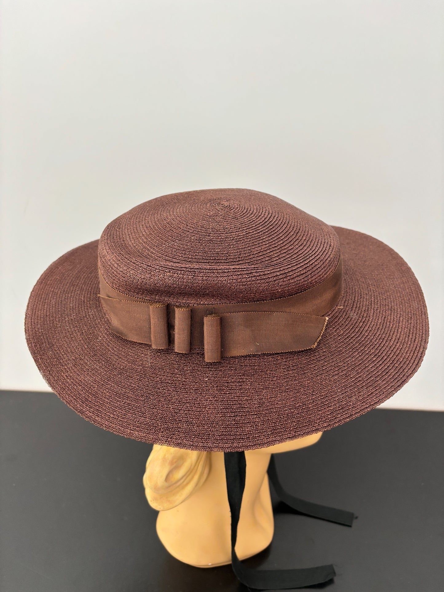 1940s/50s Wide Brim Raffia Hat
