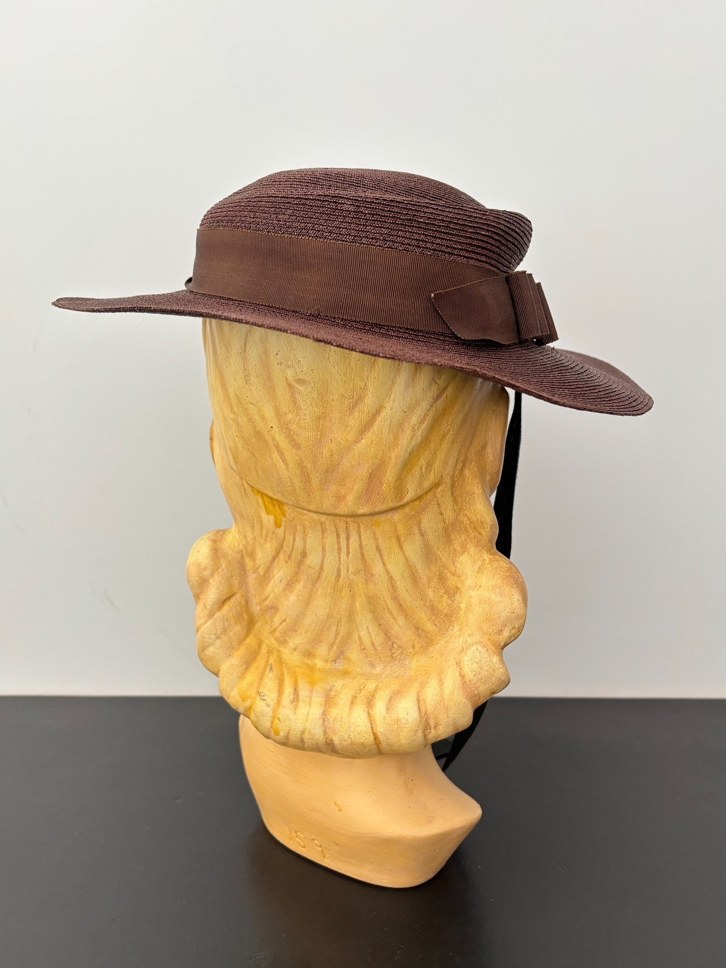 1940s/50s Wide Brim Raffia Hat