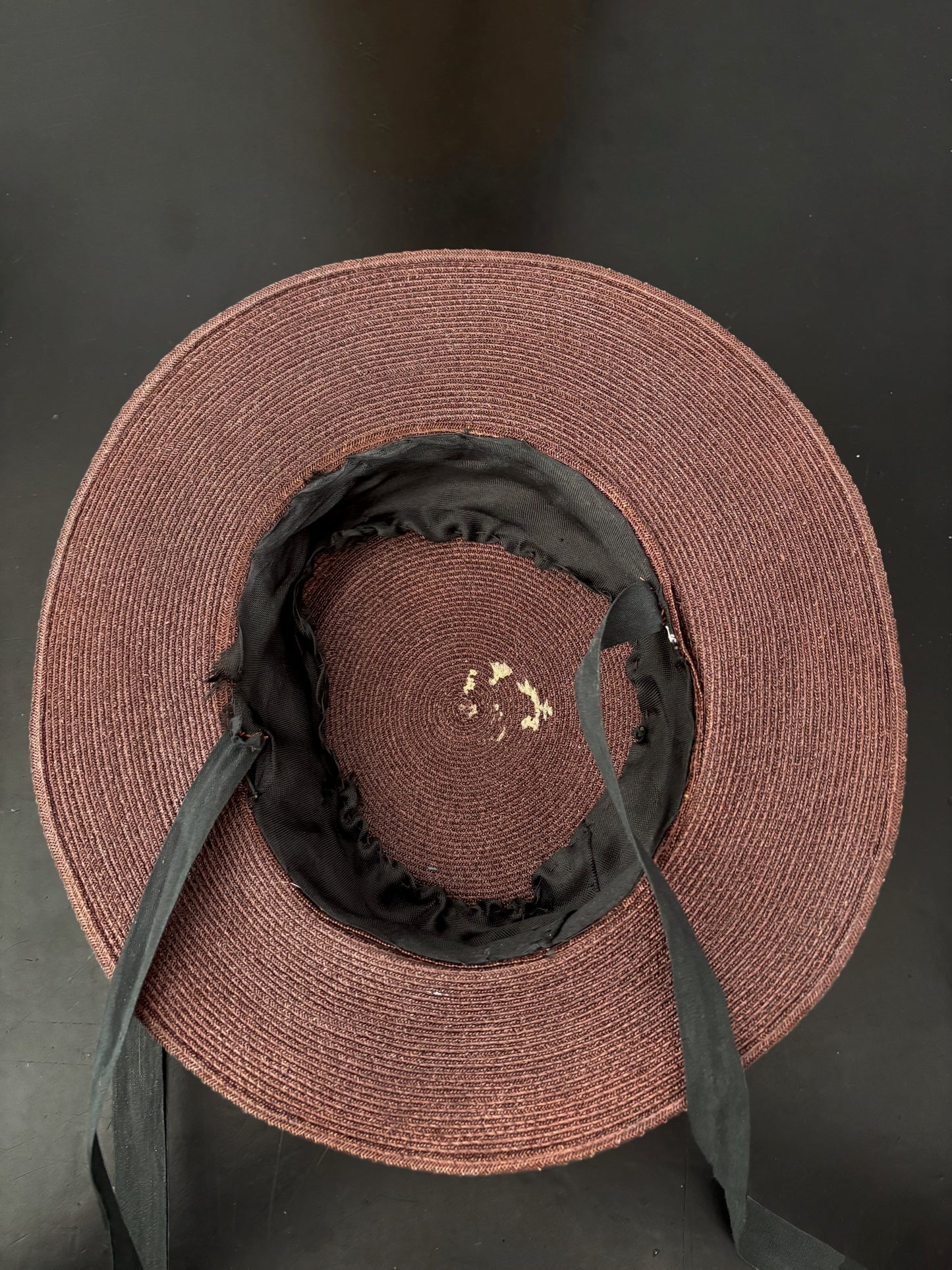 1940s/50s Wide Brim Raffia Hat