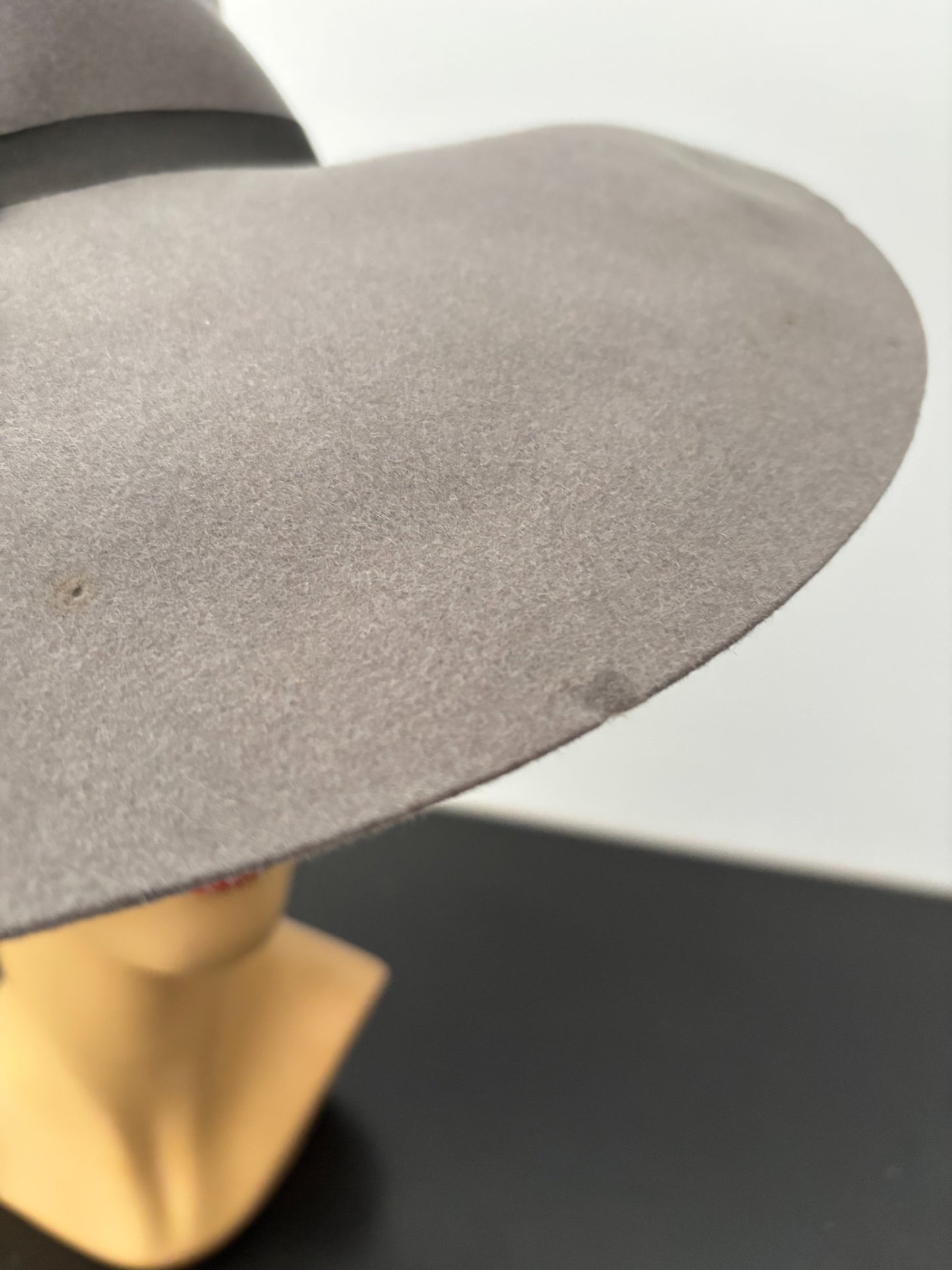 1940s/50s Valensy Grey Wide Brim Felt Picture Hat