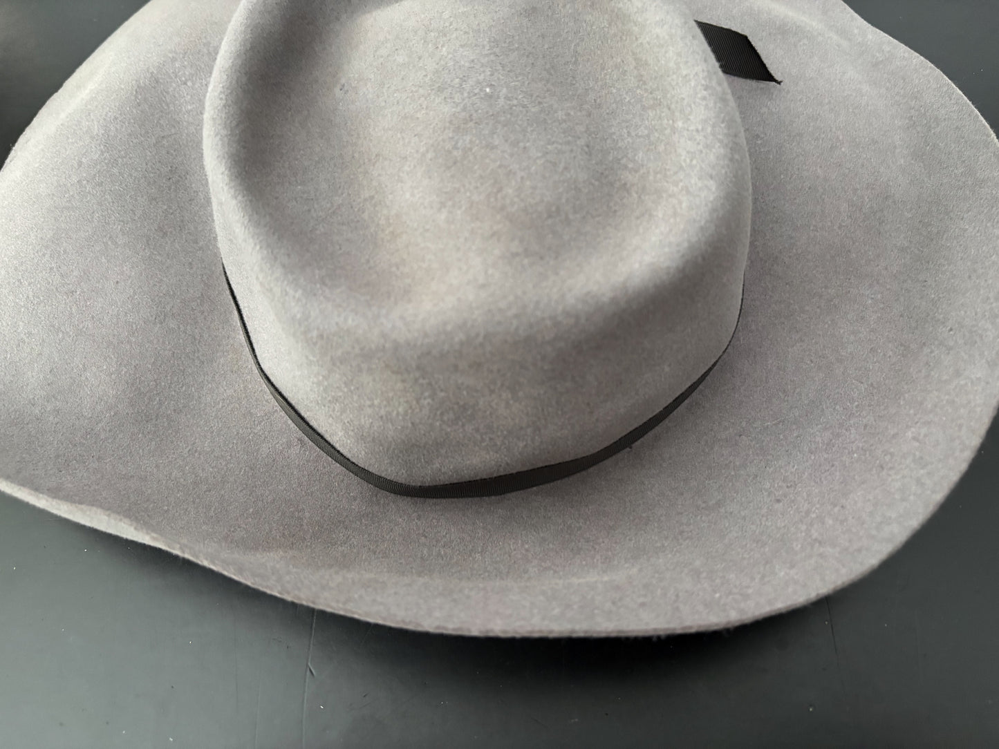 1940s/50s Valensy Grey Wide Brim Felt Picture Hat