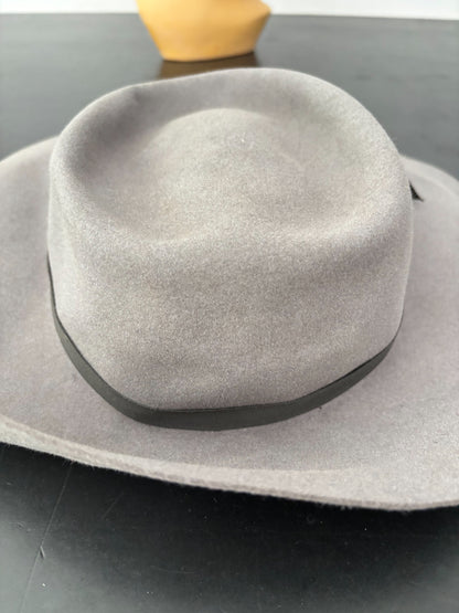 1940s/50s Valensy Grey Wide Brim Felt Picture Hat