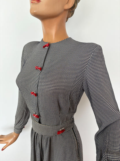 1940s Style Vintage Seersucker Dress | XS/S