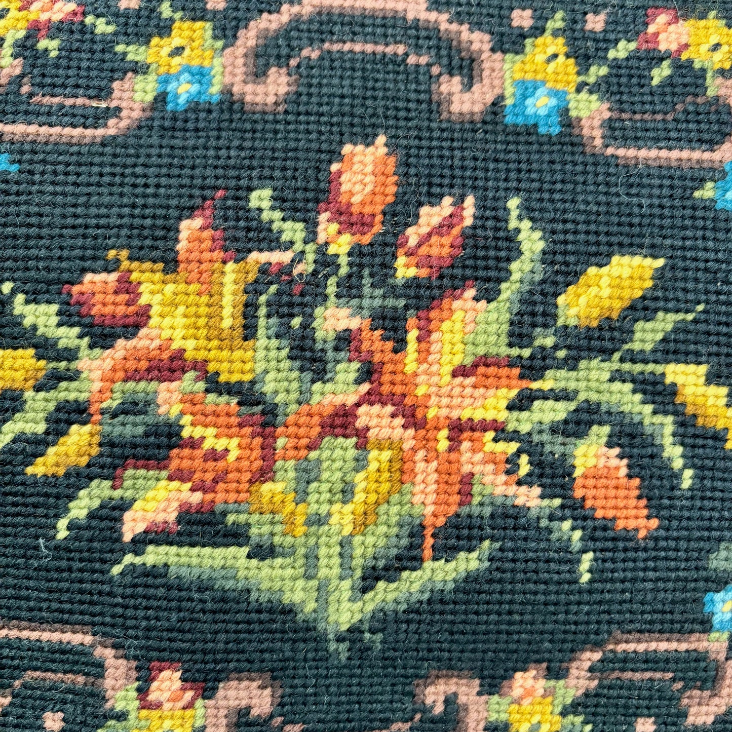 1950s/60s Floral Needlepoint Handbag