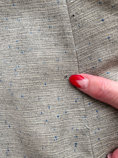 1940s Lilli Ann Speckled Grey Gabardine Wool Suit | XS/S