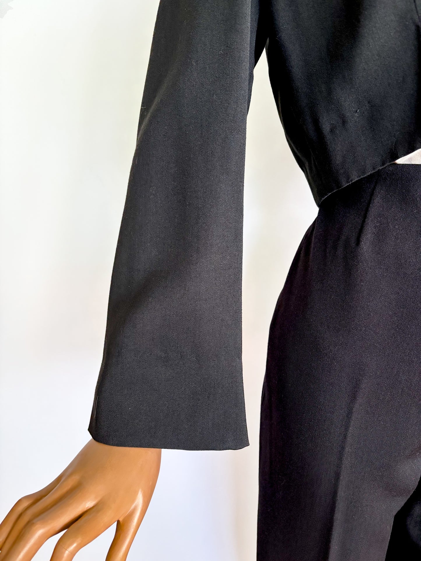S/M | 1940s Style Black Bolero Jacket