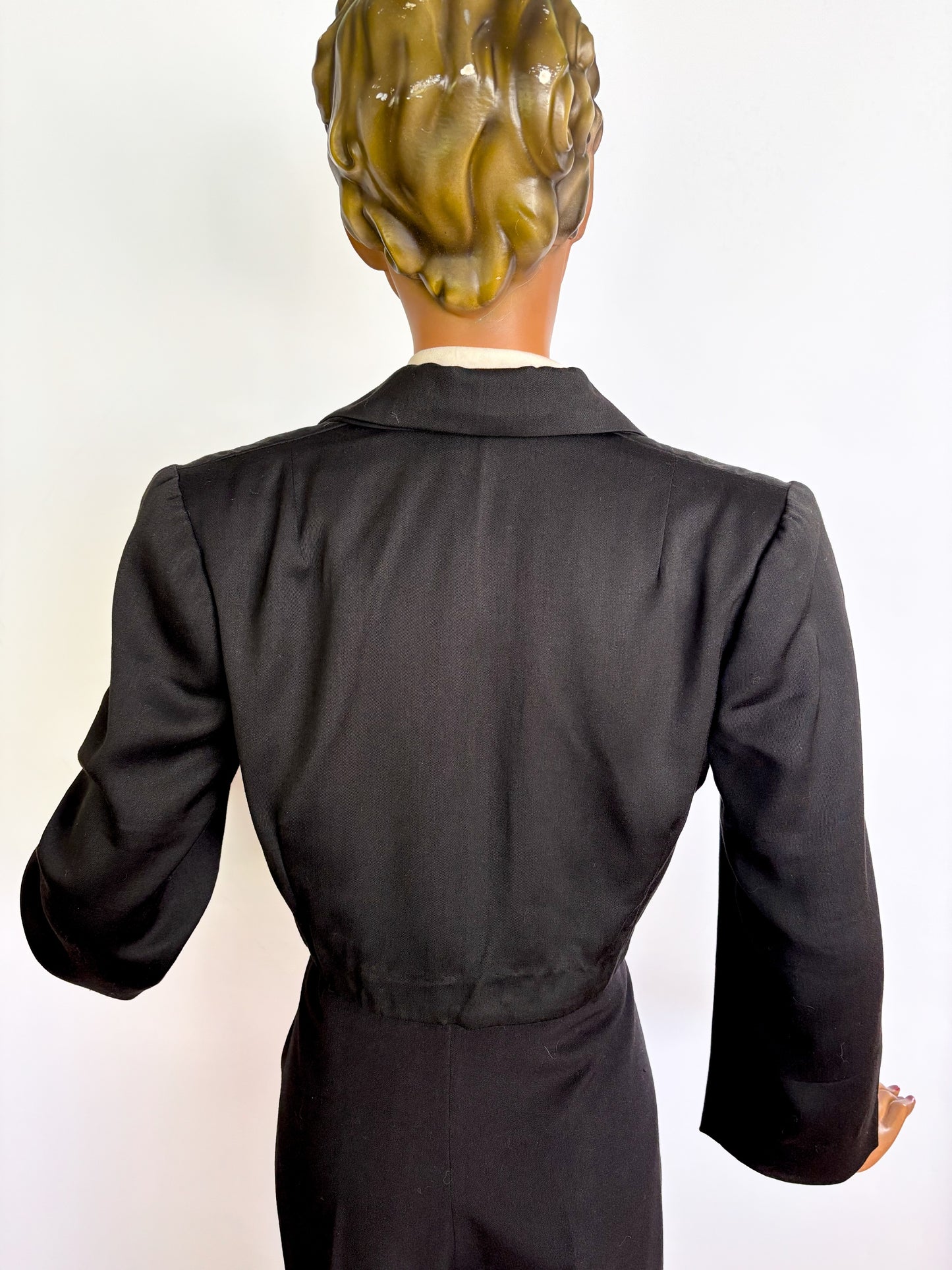 S/M | 1940s Style Black Bolero Jacket