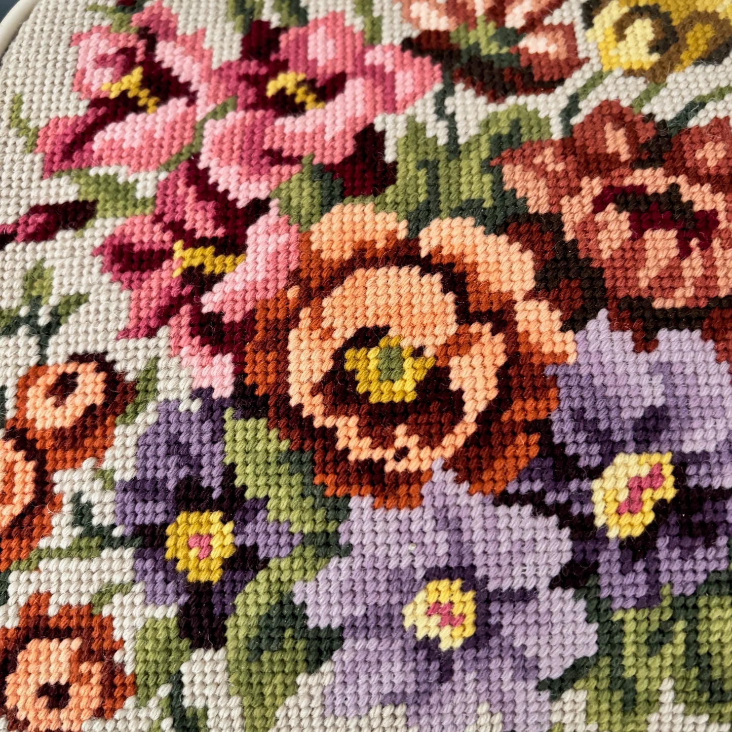 1950s/60s Floral Needlepoint Handbag