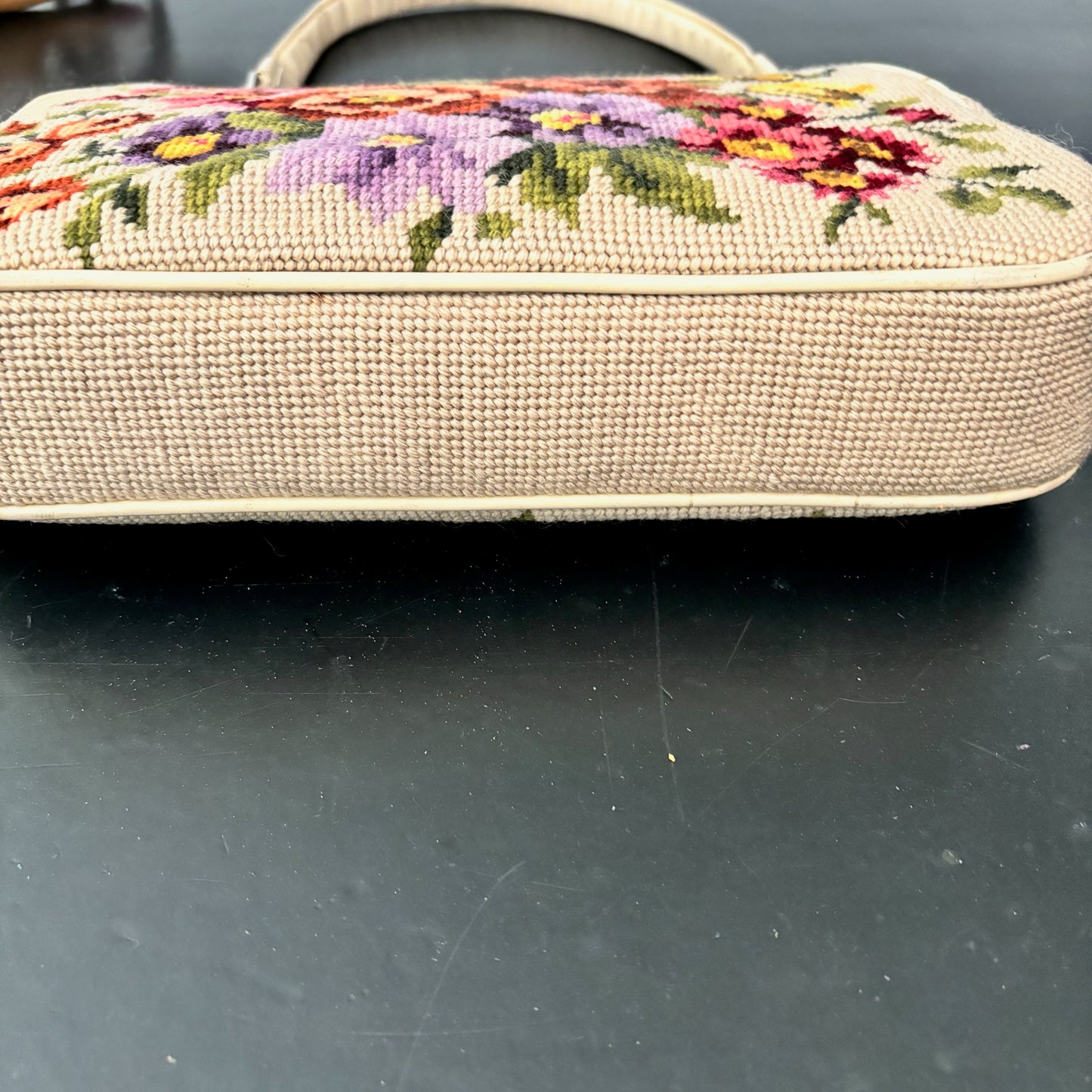 1950s/60s Floral Needlepoint Handbag