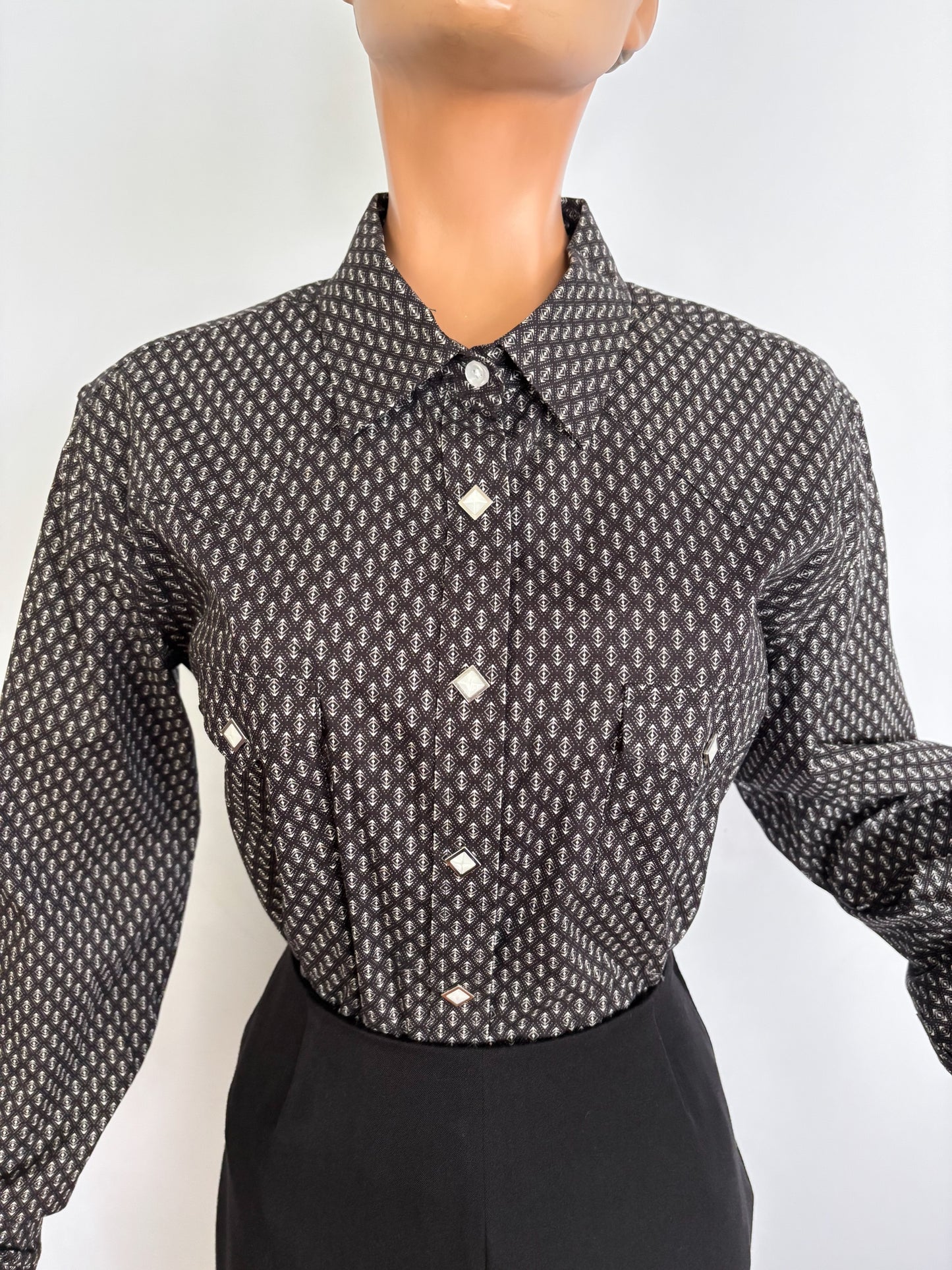 XXL | Panhandle Black And White Western Shirt