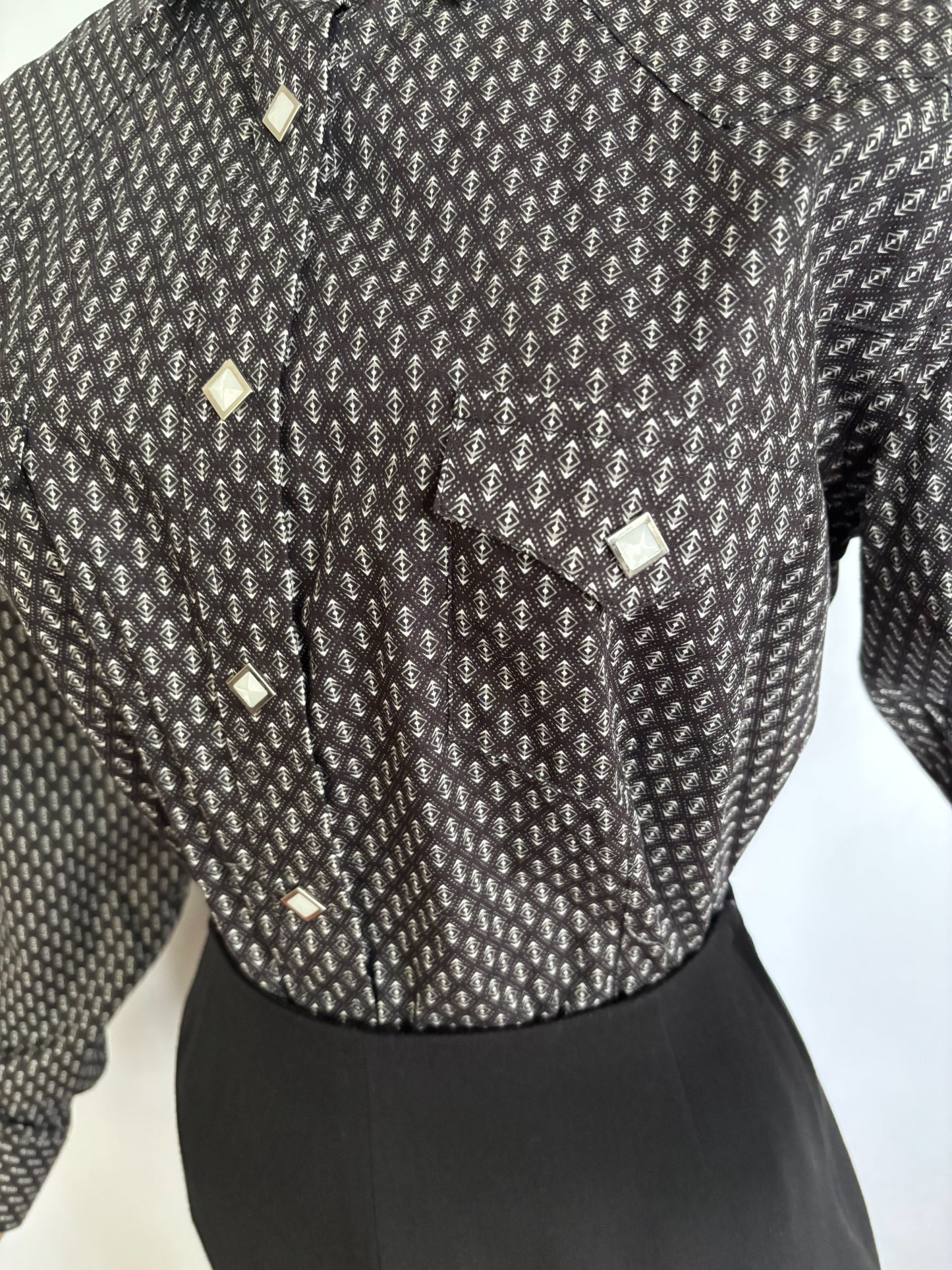 XXL | Panhandle Black And White Western Shirt