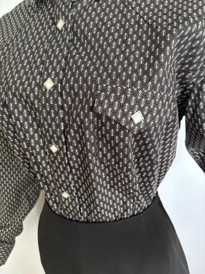 XXL | Panhandle Black And White Western Shirt