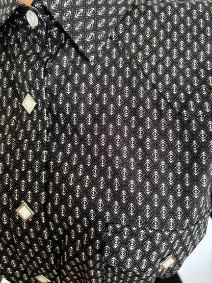 XXL | Panhandle Black And White Western Shirt