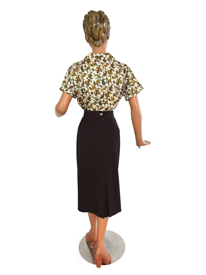 1960s Tricel Paisley Print Blouse Deadstock | L/XL