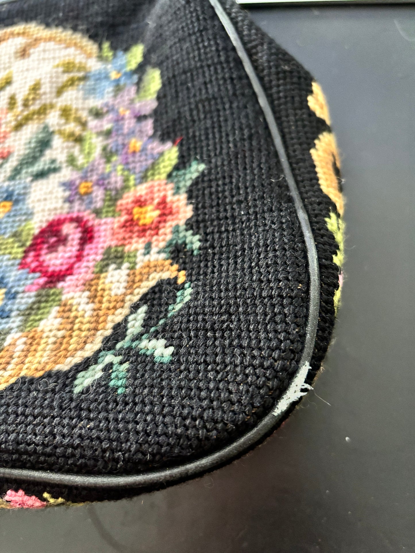 1950s/60s Floral Needlepoint Handbag