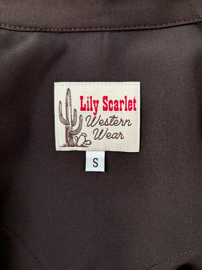 Lorraine 1940s Western Blouse Chocolate
