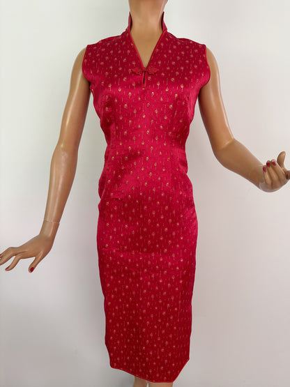 XS | 1950s/60s Deadstock Brocade Cheongsam Dress
