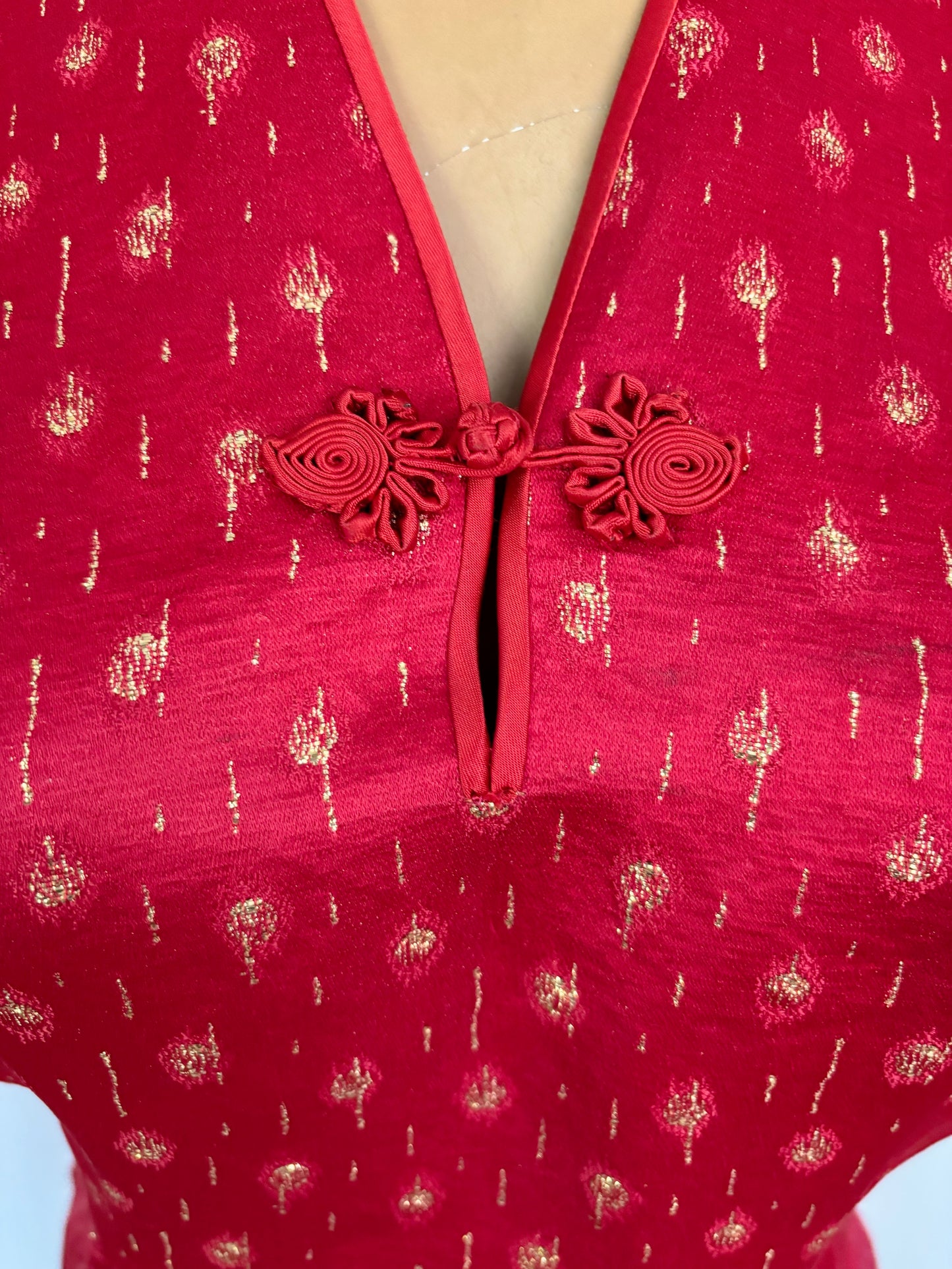 XS | 1950s/60s Deadstock Brocade Cheongsam Dress
