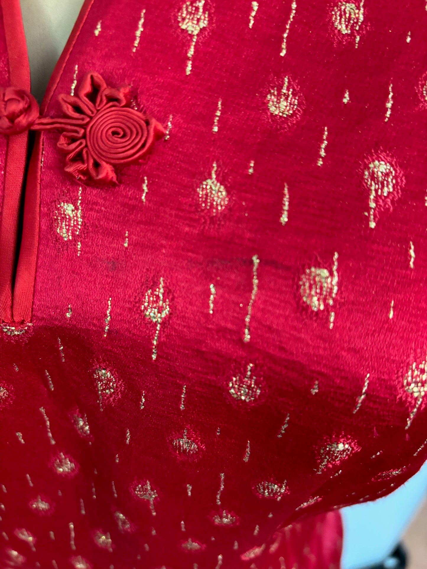 XS | 1950s/60s Deadstock Brocade Cheongsam Dress