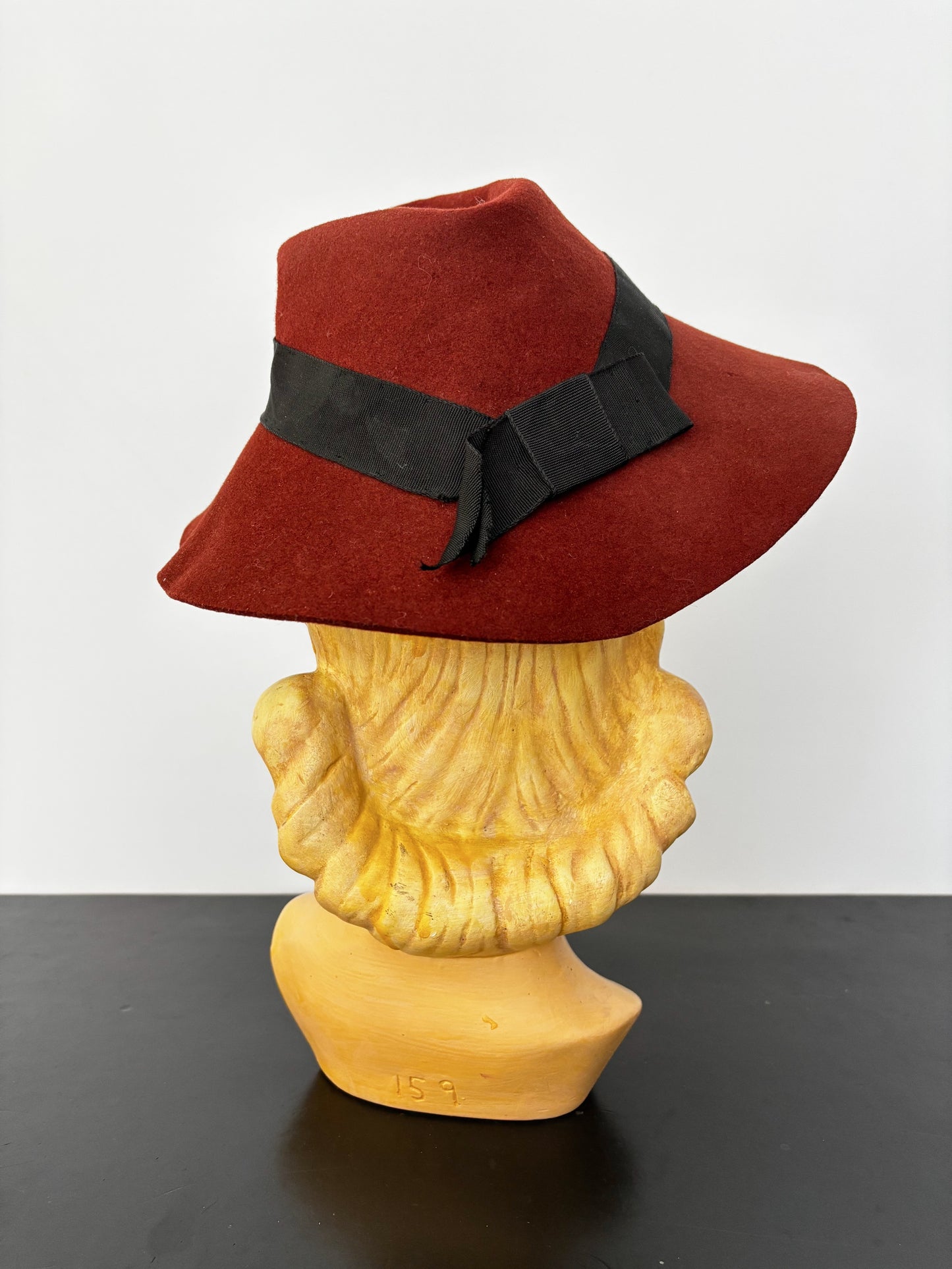 1940s Brown Felt Fedora Hat