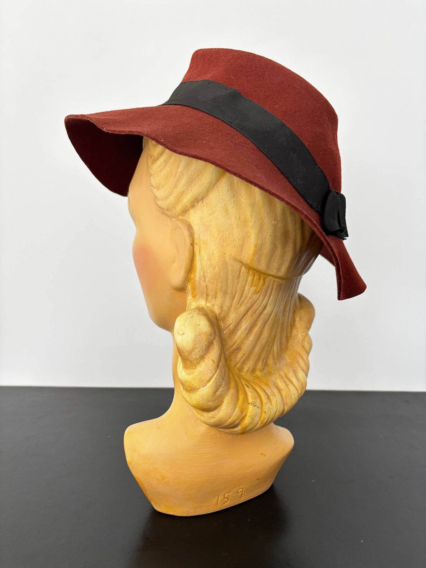 1940s Brown Felt Fedora Hat