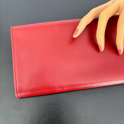 1950s/60s Red Leather Clutch Bag