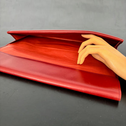 1950s/60s Red Leather Clutch Bag