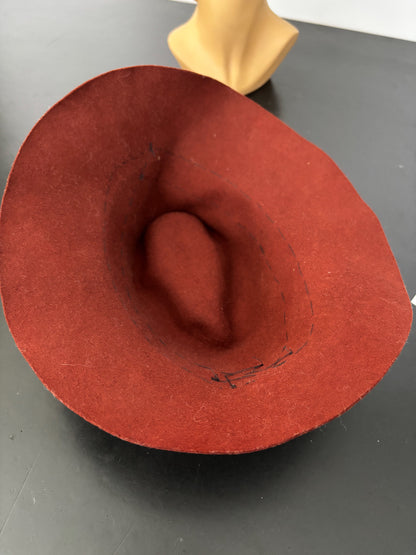 1940s Brown Felt Fedora Hat