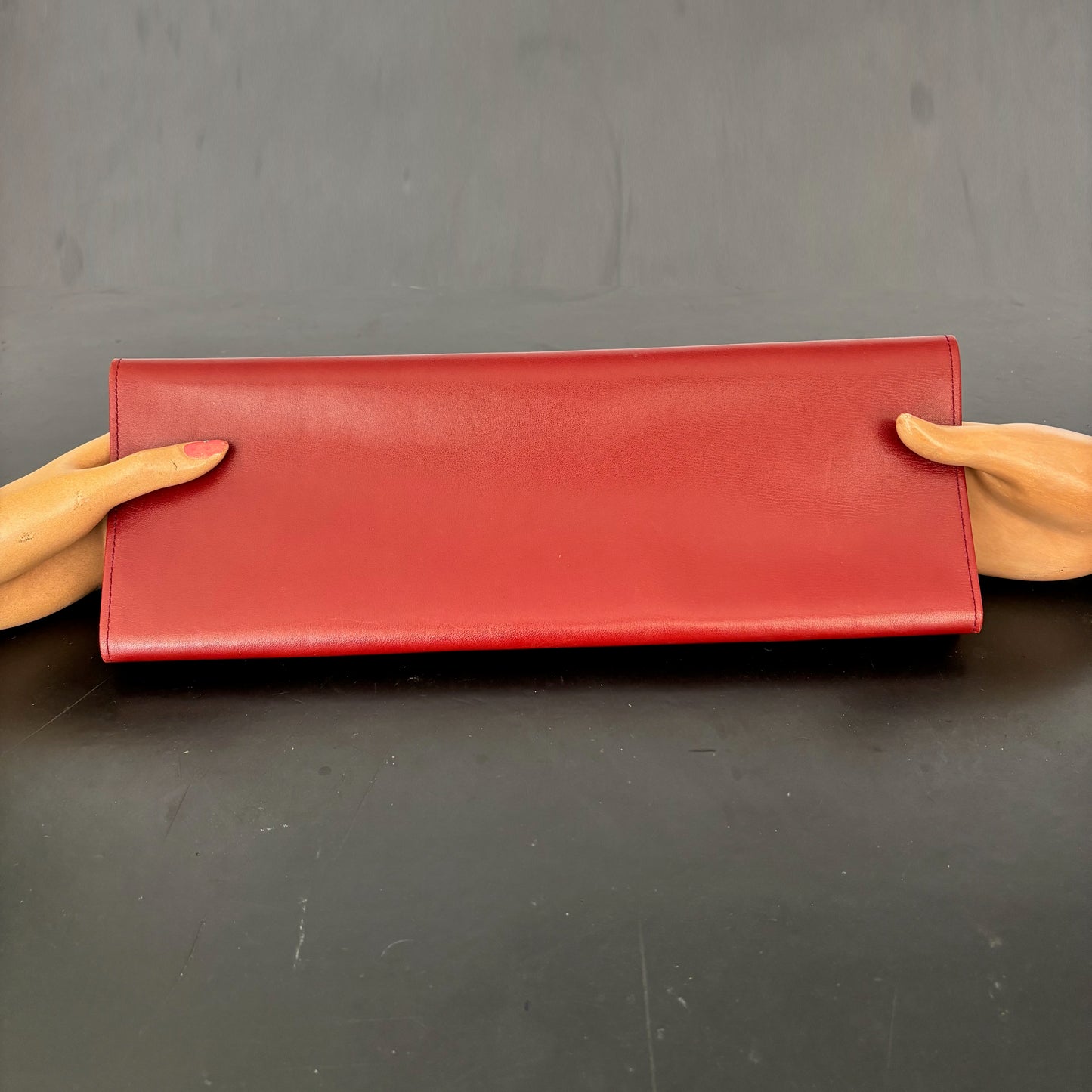 1950s/60s Red Leather Clutch Bag