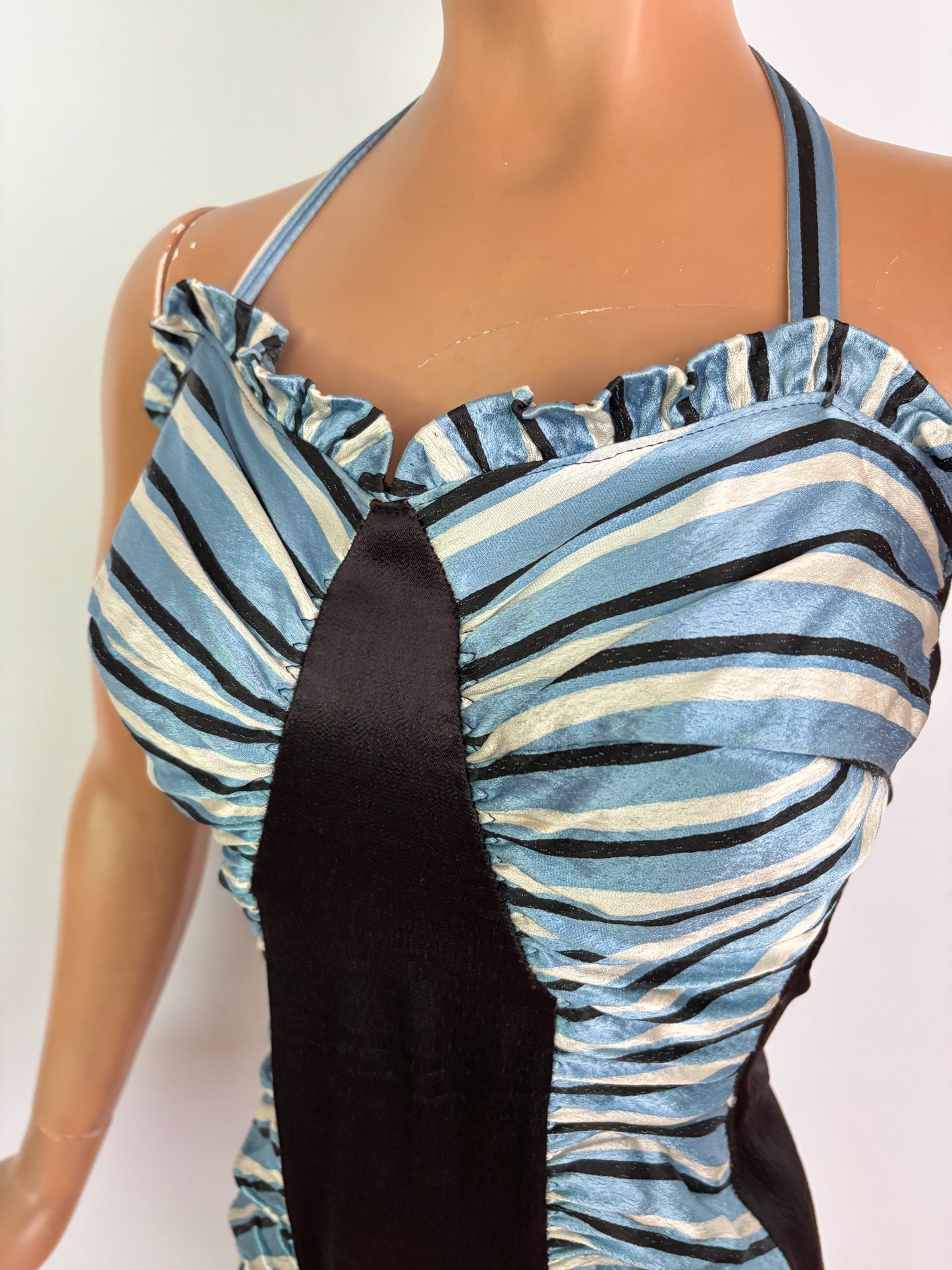 S | 1950s Atlas Satin Swimsuit