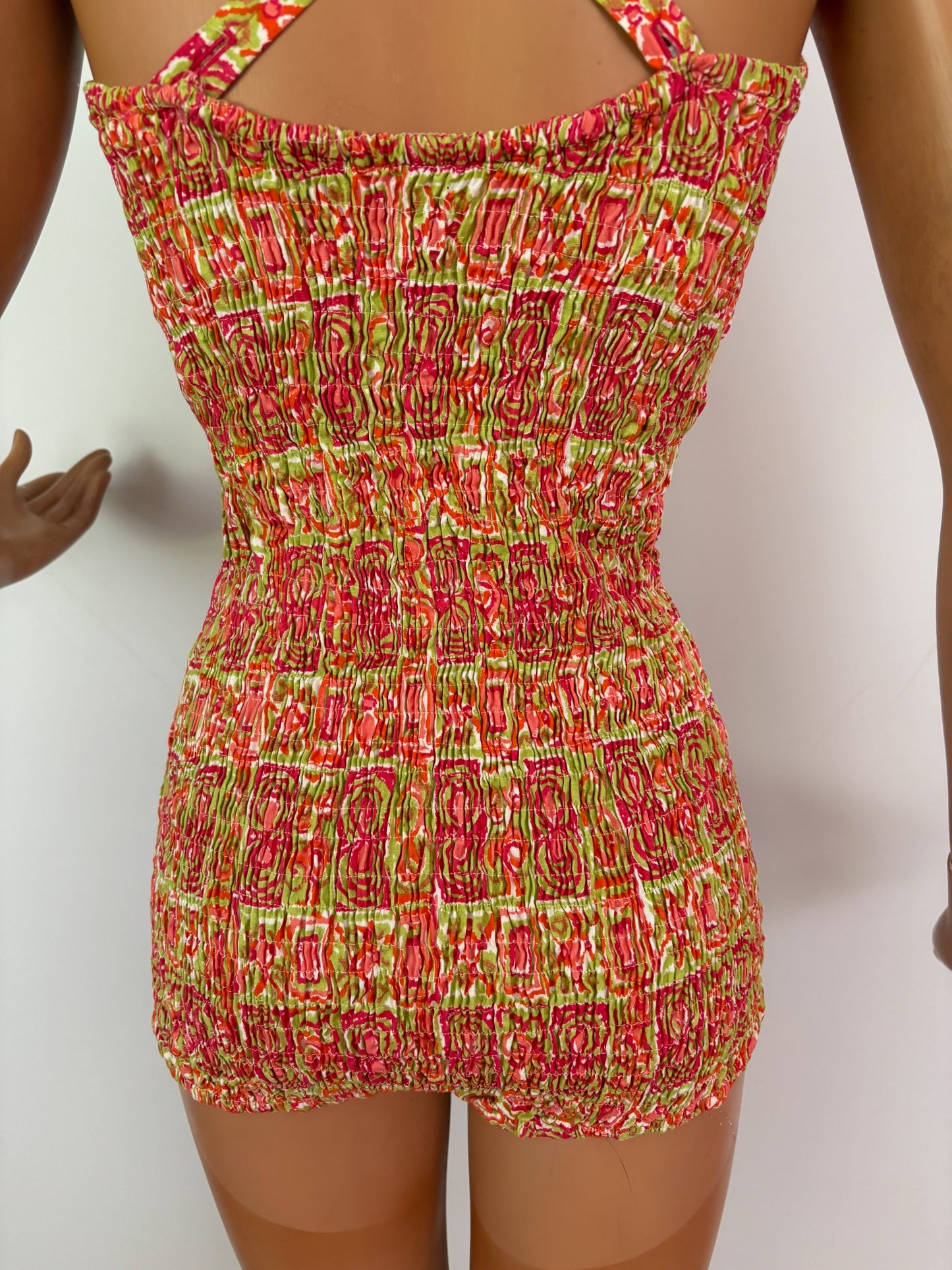 S | 1950s/60s Tweka Cotton Swimsuit