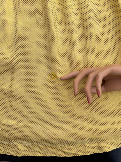 XS | 1940s Yellow Polka Dot Rayon Dress