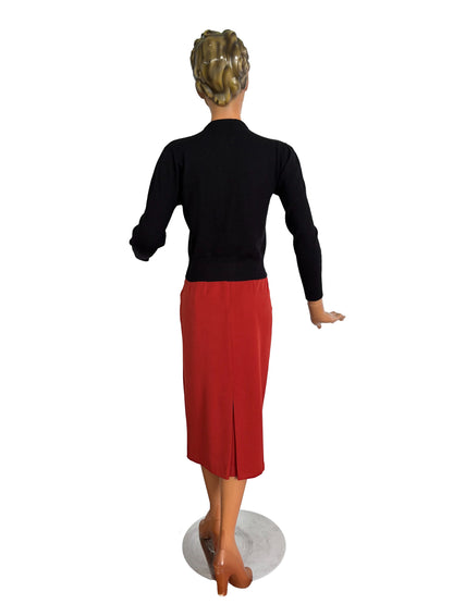 S | Late 1950s Beaded Bird Cardigan