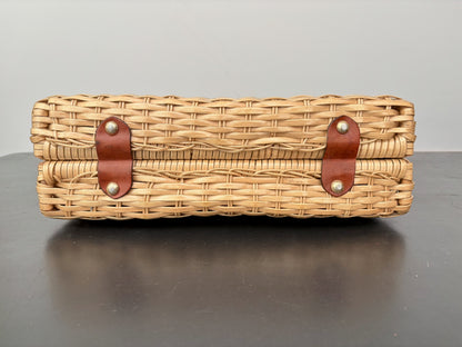1960s Hong Kong Woven Plastic Handbag