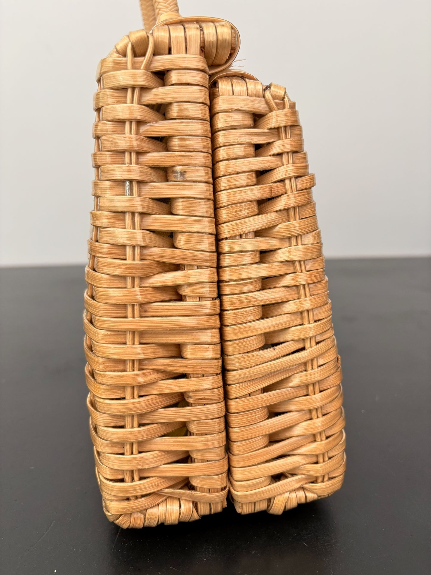 1960s Hong Kong Woven Plastic Handbag