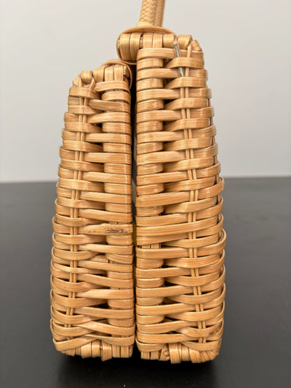 1960s Hong Kong Woven Plastic Handbag